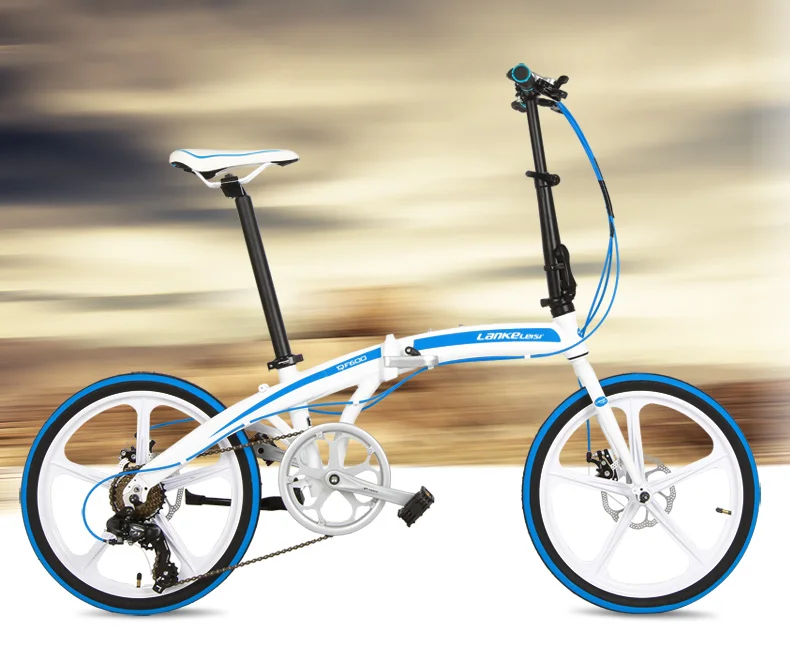 Excellent 7 Speeds Road Bike, 20 Inches Folding Bike, City Bike, Aluminum Alloy Frame, BMX, Double Disc Brakes 42