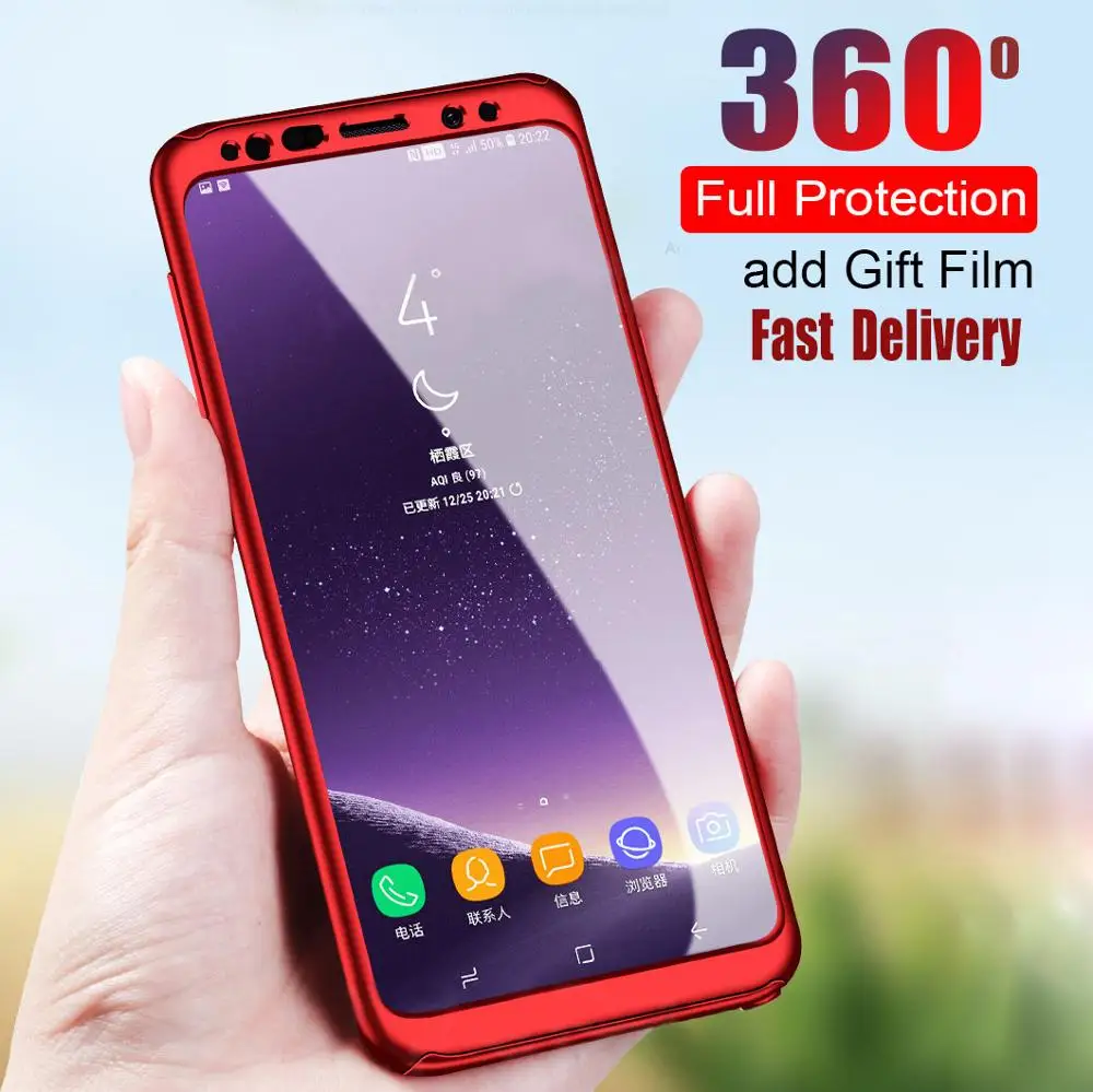 

360 Shockproof Phone Case For Samsung Galaxy S9 S8 S10 Plus Note 8 9 S10E Cover For Samsung S7 Edge S8 3D Screen Protector Cases