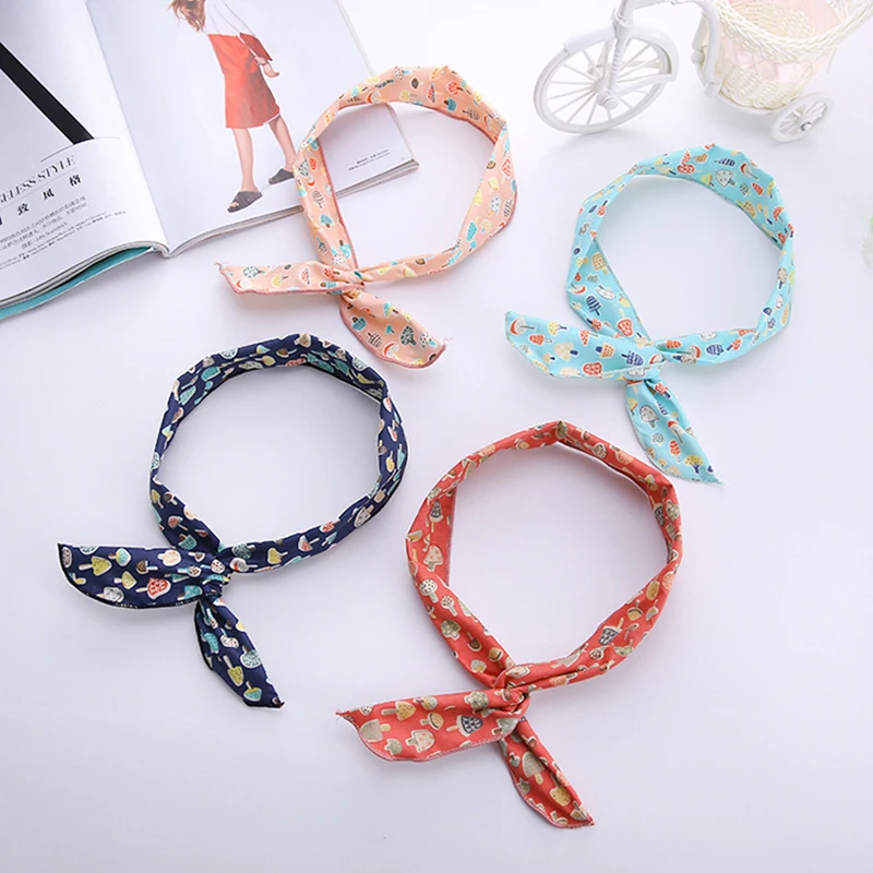 Fashion Women fabric DIY Ties Band Hairbands Headbands for Women Girls Hair Accessories Multi-colors Print Headwear (2)