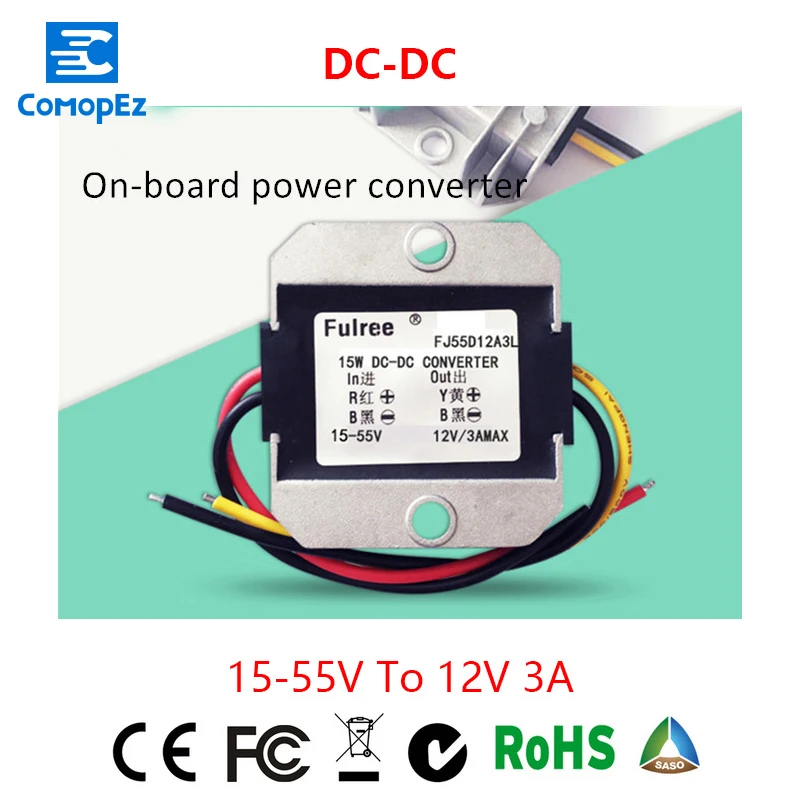 

DC to DC 24V/36V/48V to 12V Power Converter 3A