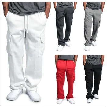 

Men's New Fashion Casual All-in-one Tether Multi-pocket Slacks