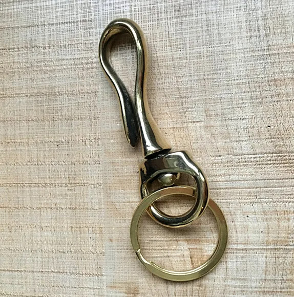 Solid Brass U Shaped Swivel Key Chain Hook Wallet Hook in Key Chains