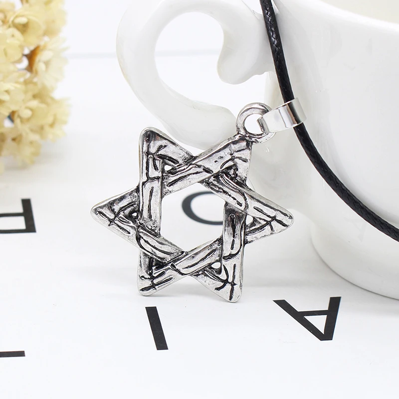 Cool-Men-Necklace-Jewelry-Stainless-Steel-Star-of-David-Silver-Rope-Hexagram-Pendant-Necklace-Star-Pendants (3)