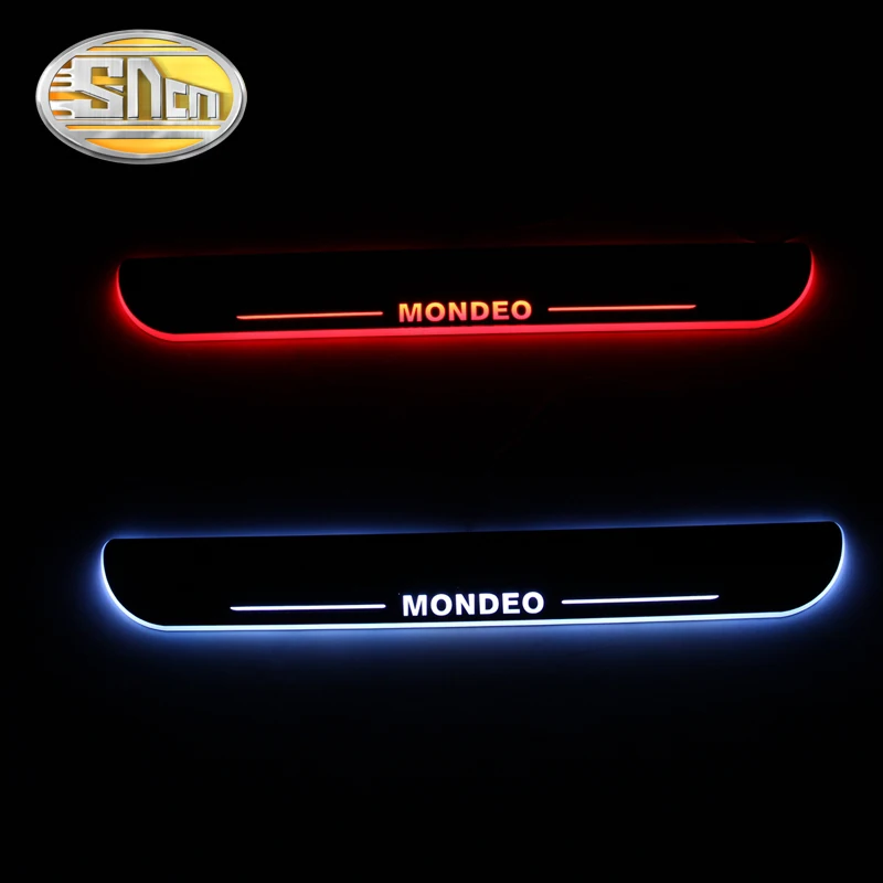 

SNCN Waterproof Acrylic Moving LED Welcome Pedal Car Scuff Plate Pedal Door Sill Pathway Light For Ford Mondeo 2013 - 2016