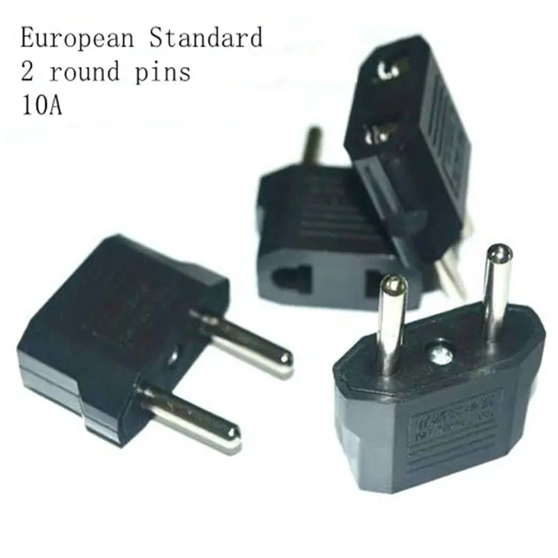 

5Pcs EU Electrical plug socket adapter 10A European Standard switch adapter 2round feet