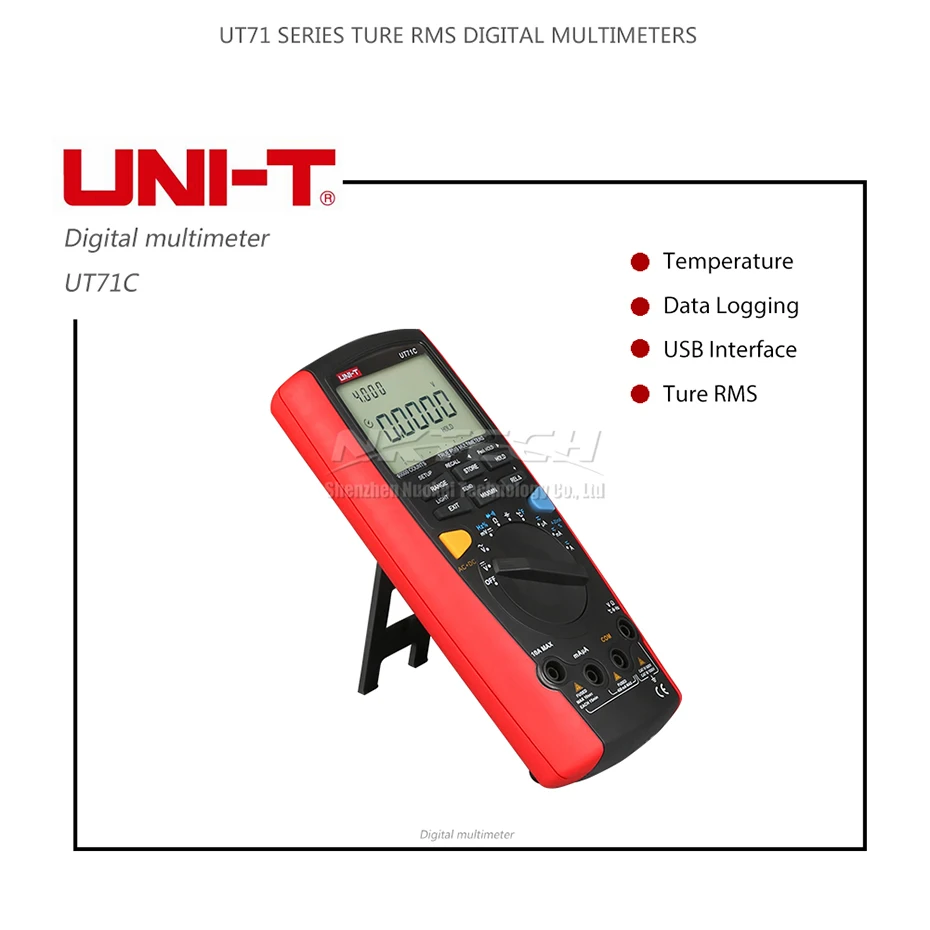 UNI-T интеллектуальный цифровой мультиметр UT71E UT71D UT71C UT71B UT71A Ture RMS температура AC DC Вольт колпачок Res Freq двойная подсветка