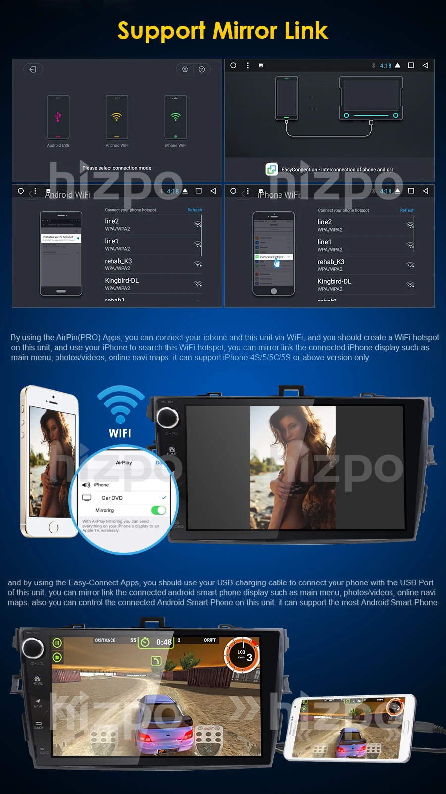 Excellent 9"2 din car radio Android 7.1 Car Multimedia player For Toyota corolla 2007 2008 2009 2010 2011 head unit 2GB in dash gps video 7
