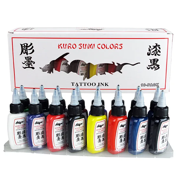 2018 New Permanent Tattoo Ink 16 Color Set 1 / 2oz 1oz Tattoo Kitin