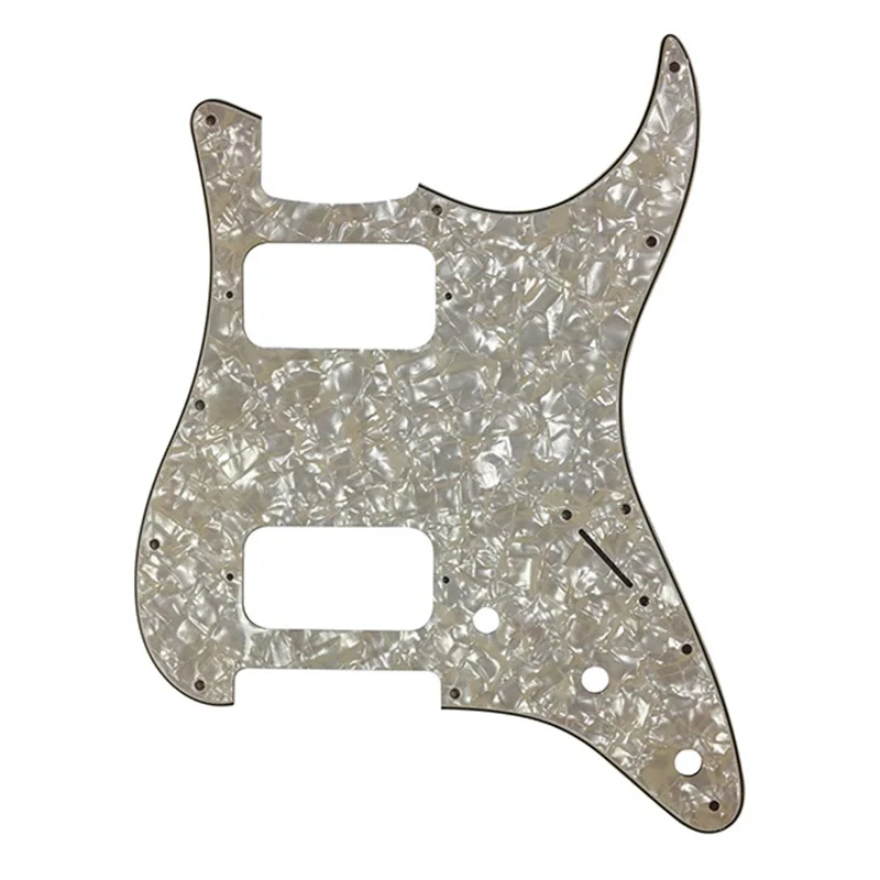 Pleroo на заказ гитарные Запчасти-для 72' 11 винтовое отверстие стандарт St HH Humbuckers Электрическая Гитара pickguard Scratch Plate - Цвет: 4Ply Parchment Pearl