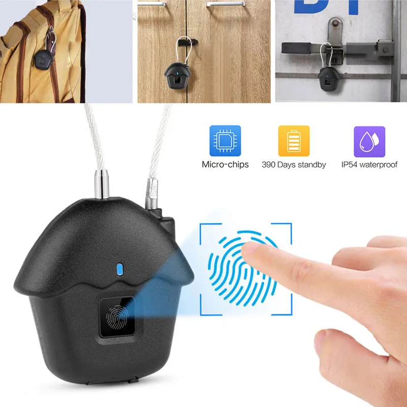 

ID Fingerprint Padlock Fingerprint Smart Padlock Universal Keyless Anti-Theft Home Security Suitcase Padlock Security Lock