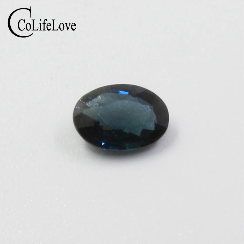 Chinese midnight blue sapphire loose gemstone 0.8 ct 5 mm * 7 real natural sappire for gold jewelry maker | Украшения и