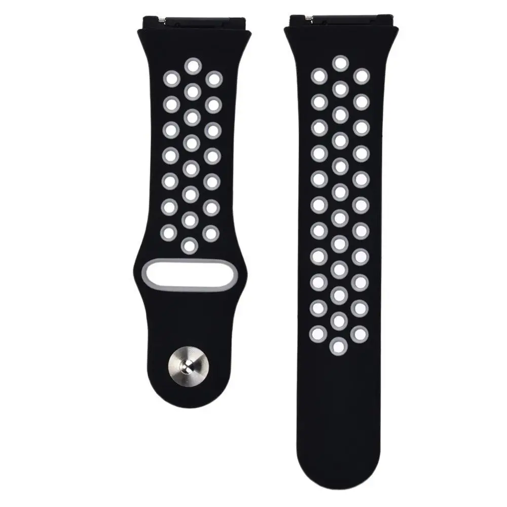 Мягкие силиконовые спортивные дышащие Сменные аксессуары браслет ремешок с вентиляционными отверстиями для Fitbit Ionic smart fitness - Цвет ремешка: Black grey