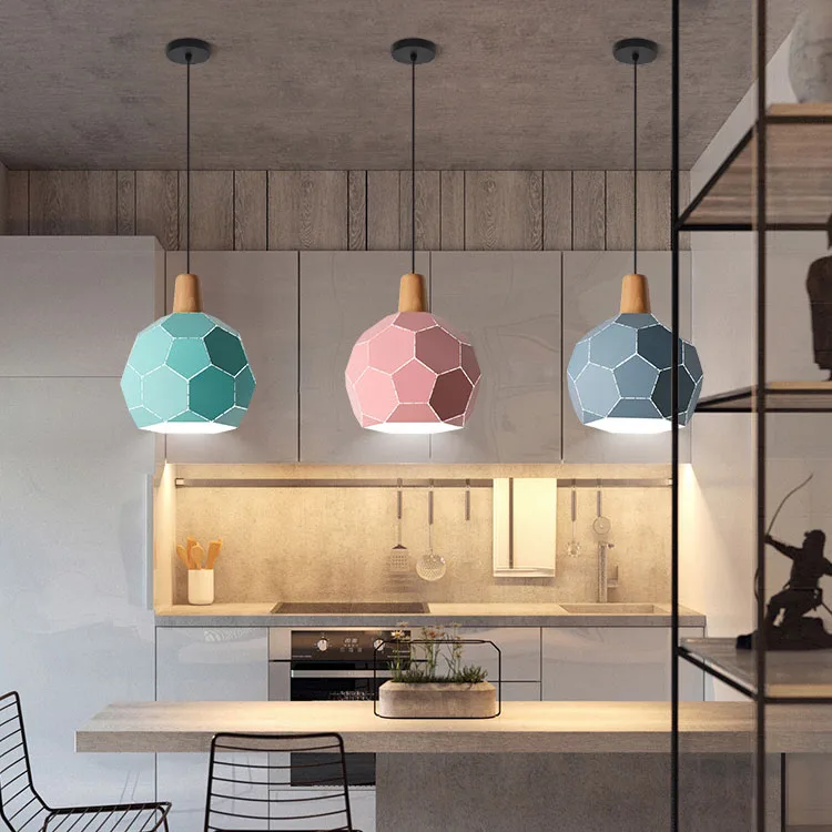 Modern Football Pendant Light Hanging Creative Pendant Light E27 E26 Suspension Pendant Lamp Lighting fixture For Restaurant Home (9)