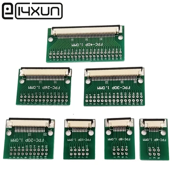 

1PCS FFC FPC adapter plated with soldering seat 1.0MM pitch FPC-6P 8P 10P 20P 26P 30P 40P connector through hole DIP PCB