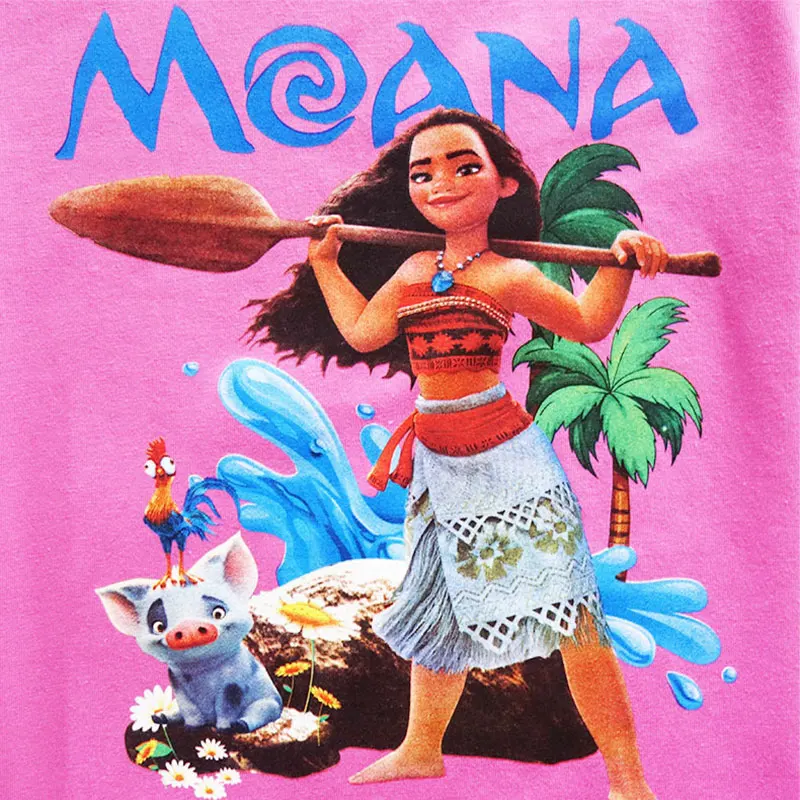 Disney princess Girl shirts T-shirt Moana Ocean Romance Children kids short sleeve T-shirt summer HTB1iaGex1GSBuNjSspbq6AiipXa2 - Disney princess Girl shirts T-shirt Moana Ocean Romance Children kids short sleeve T-shirt summer