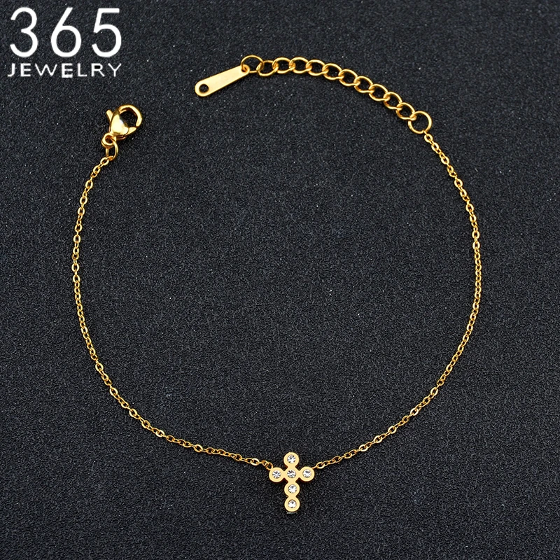 Buy Trendy Religion Stainless Steel CZ Stone Cross