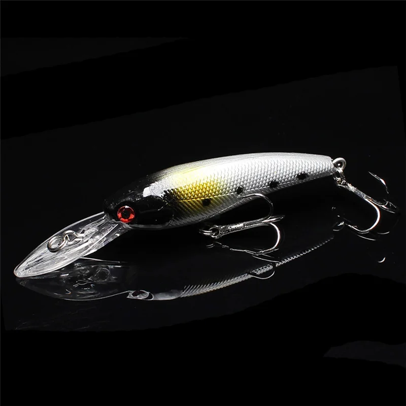 Yuewins 9 سنتيمتر 7.1g المتذبذب الصيد إغراء 10 ألوان Crankbait Leurre بيكي باس التصيد الاصطناعي الطعم بايك الكارب الصيد QA212