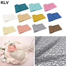 Новорожденный стрейч обертывание реквизит для фотосъемки трикотажная ткань выдалбливают пеленание одеяло для ребенка реквизит для фотосессии