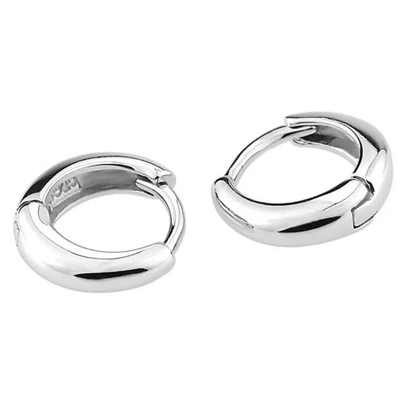 Высококачественные серьги из стерлингового серебра 925 пробы, модные ювелирные изделия, антиаллергенные лаконичные кольца для женщин/мужчин