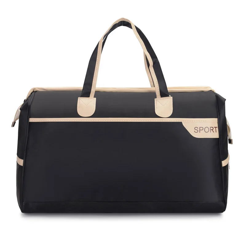 Новая сумка для путешествий из ткани Оксфорд большой емкости, подходящая для мужчин и женщин, вместительная сумка для путешествий - Цвет: Черный