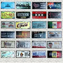 Номерной знак для туалета Жестяная Табличка с надписью настенный Паб Магазин домашний гараж художественный Декор Автомобиль Металлический плакат 30X15 см B-4