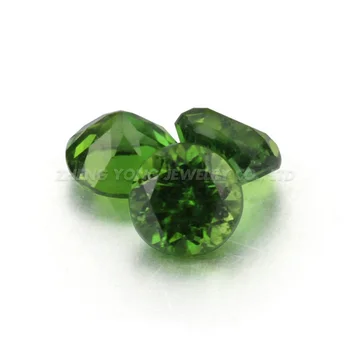 

500pcs/lot 1.0mm~1.5mm Loose Natural Gems Stone Wholesale Mechine Cut Round Hot Sale Green Color Natural Diopside
