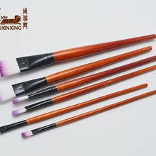 6 шт. акварель гуашь краска ing Pen Фиолетовый Белый нейлон волосы короткий деревянный кисть для краски набор рисования художественные канцелярские принадлежности