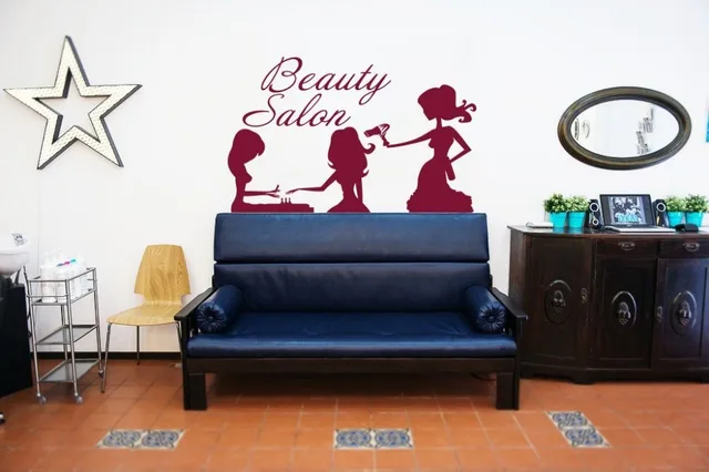 Aliexpress com Beli Salon  kecantikan Wall Vinyl decal 