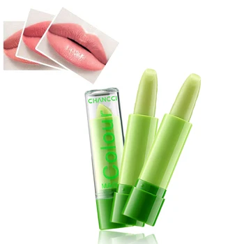 

2019 New Moisturizing Lip Balm Long-Lasting Change Color lipstick Aloe Nonstick Cup Balm Anti Aging Makeup Lip Care Beauty