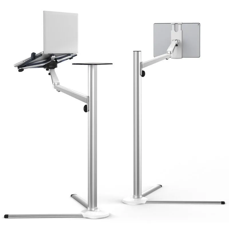  Laptop/Tablet PC/Smartphone Stand Holder Multifunction 3 in1 Computer Floor Stand Height/Angle Adju