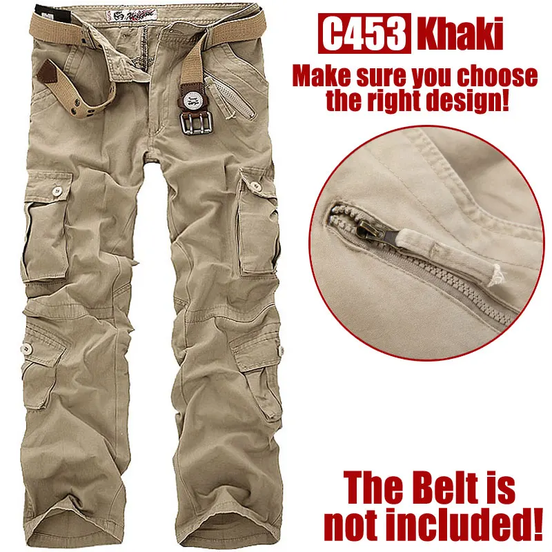 Стиль, модные мужские бриджи, мужские хлопковые комбинезоны, Мужская рабочая одежда, брюки для отдыха, мужские военные штаны, брюки-карго, размер 28-42 - Цвет: C032 Pale Khaki