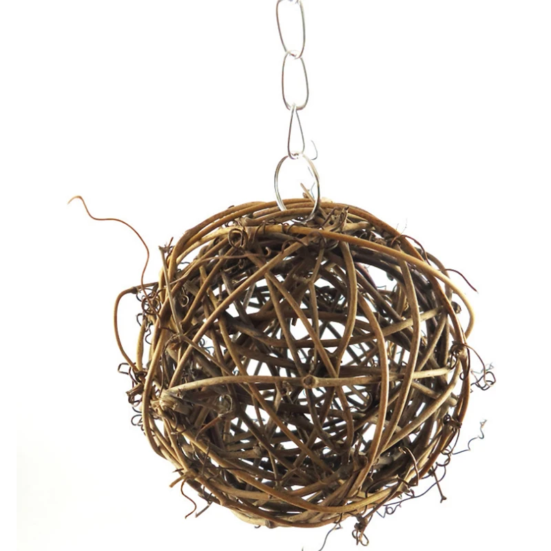

1 pcs Sepak takraw pet parrot bird toy chewing climbing toy parrot cage stairs standing frame swing cute bird toy Accessories