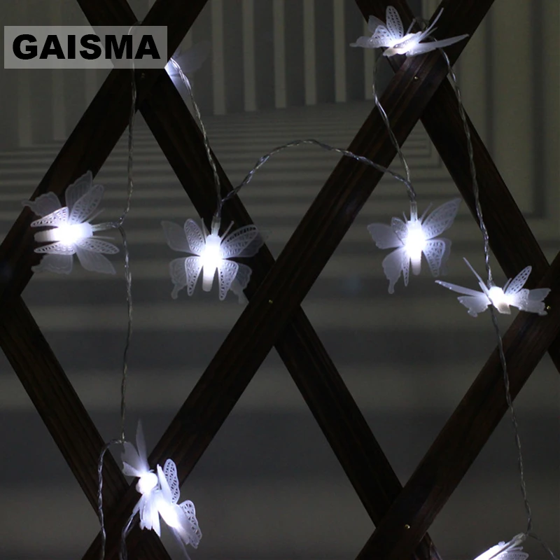 

5M 40 Bulbs Butterfly Christmas Fairy Lights LED Garland String Lights Wedding Decoration For Holiday Home Party Lighting Chain