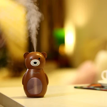 

160ml Cute Bear Humidifier LED Light Air Diffuser Purifier Atomizer Essential oil diffuser difusor de aroma mist maker fogger
