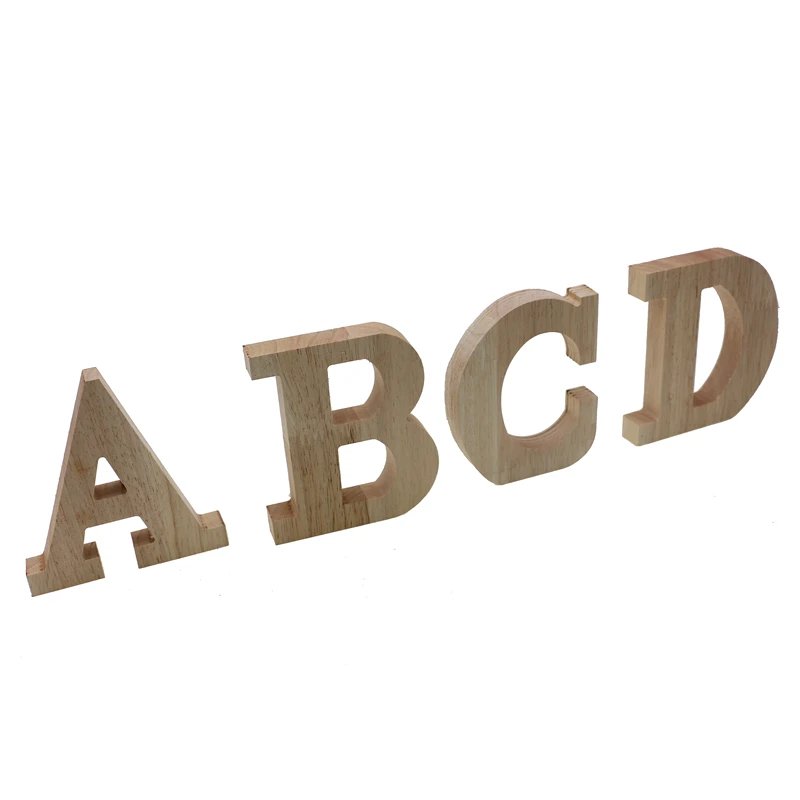 RUNBAZEF Decor Color Wooden Letter 26 Wood English Alphabet Letters Home Wedding Party Tools Decoration Number DIY Handcrafts