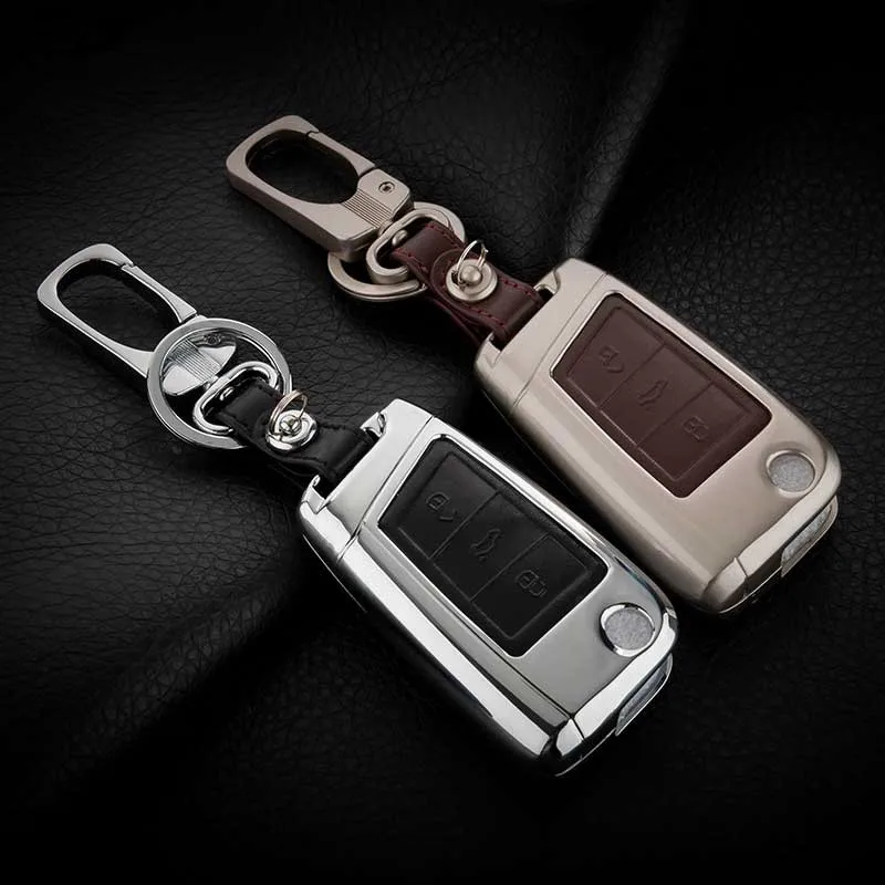 Leather Car Styling Key Cover Case For Volkswagen VW Golf 7 MK7 Passat B5 B6 Polo 4 5 6 Touran Tiguan Bora Jetta mk5 mk6 | Автомобили и