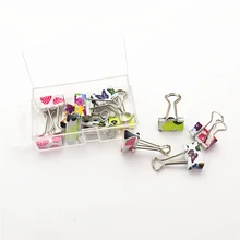 12 шт. маленький размер 38 мм печатные металлические скрепки для бумаги зажим для офиса школьные принадлежности цвет случайный H0061