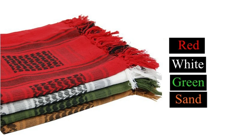 Армейский Военный Тактический Keffiyeh Shemagh шарф в арабском стиле шаль шейный платок накидка на голову хлопок зимние шарфы
