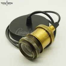 Винтаж; Ретро; лампа Эдисона стиль подвесной светильник с E27 гнездо цоколь держатель бар декоративные лампы провод Личность Крытый