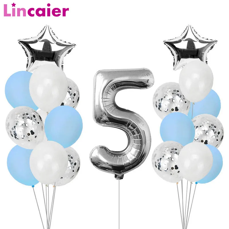 

Lincaier I Am Five Kraft Paper Banner 5 Years Birthday Boy Girl 5th Balloons Party Decorations Fifth Bunting Garland Pink Blue