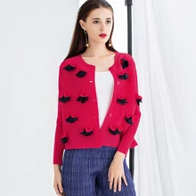 Miyake fold o-образным вырезом с длинным рукавом, однобортное короткое пальто с широкой талией