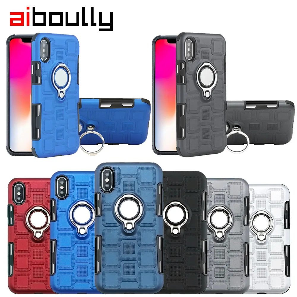 

AIBOULLY Strong Hybrid Tough Shockproof Armor Phone Back Case for iPhone XR 6 7 8Plus X XS XS MAX Hard Rugged Impact Cover Funda
