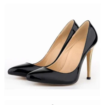 

Nice Shoes High Heels Nude Women Pumps Metal Thin Heel Women Shoes Summer Fashion Pointed Toe Wedding Shoes Large Size W851