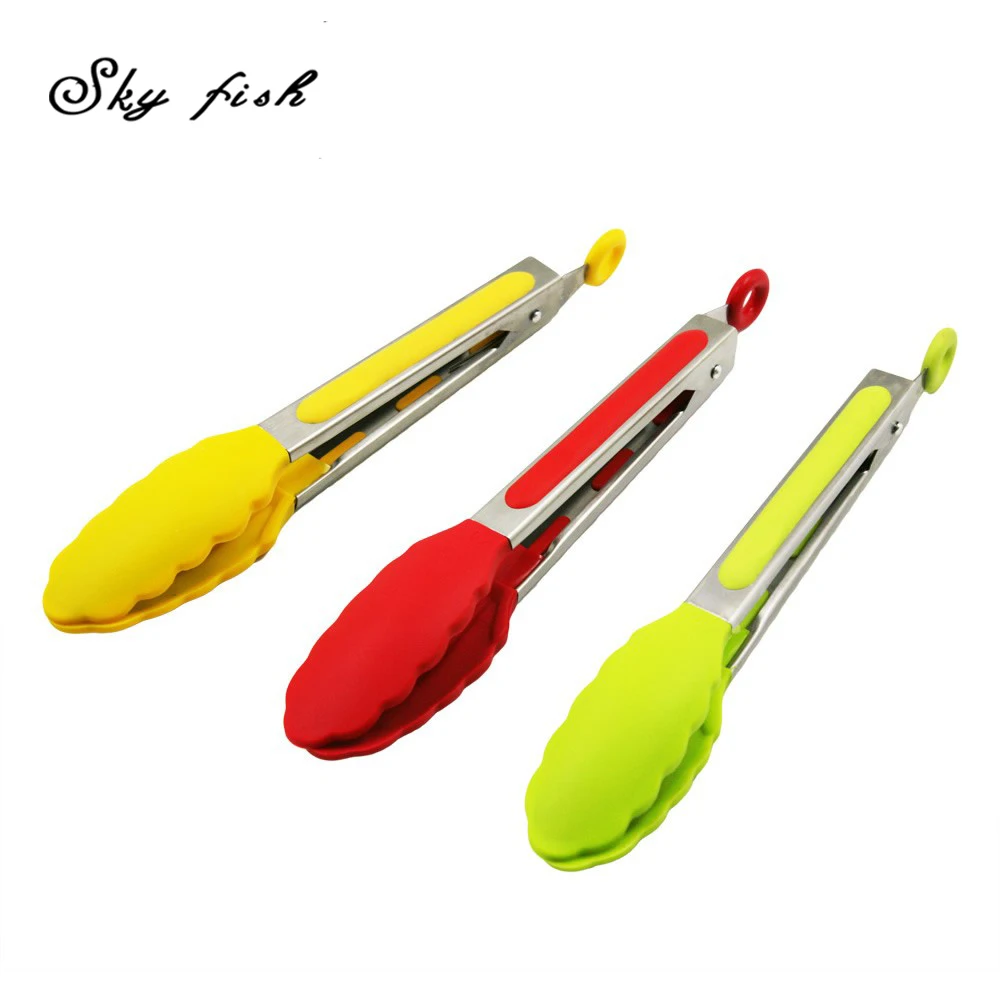 Sky Fish 3pcs/set Stainless Steel & Silicone Non Stick Heat Resistant