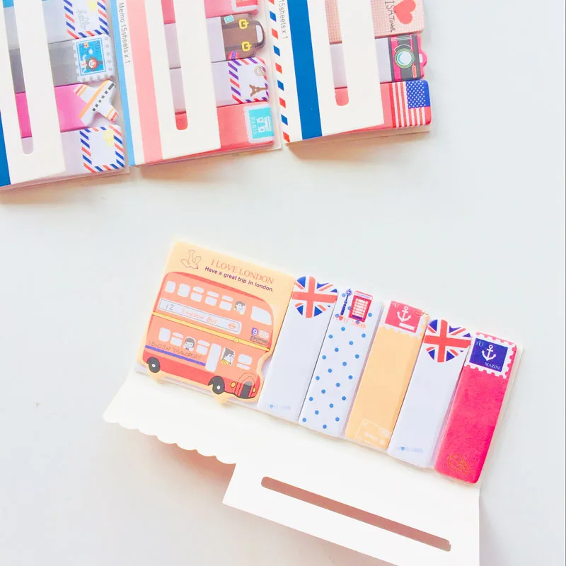 Стикеры Kawaii I Love London Paris в стиле путешествий 90 листов для блокнота блокнот заметок