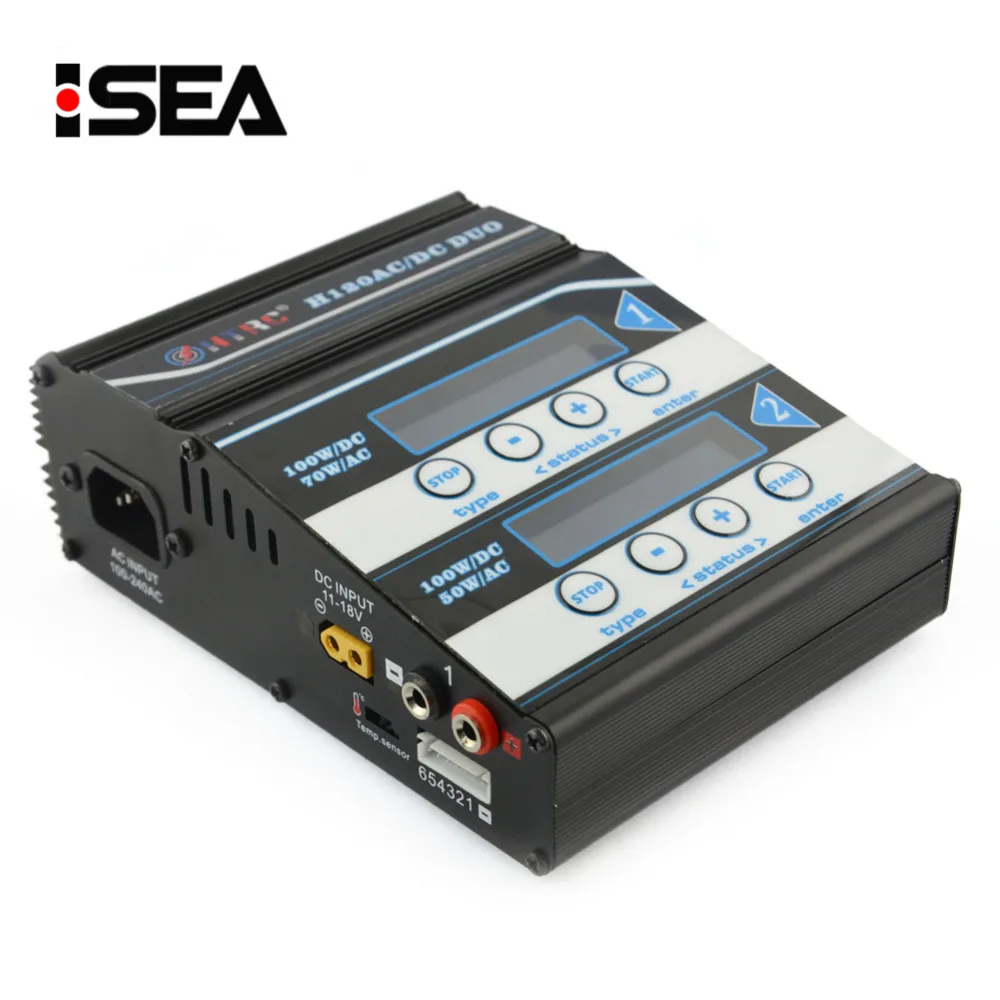 HTRC Battery Charger H120 AC DC Dual Ports Balance Charger Discharger For Lilon LiPo LiFe LiHV