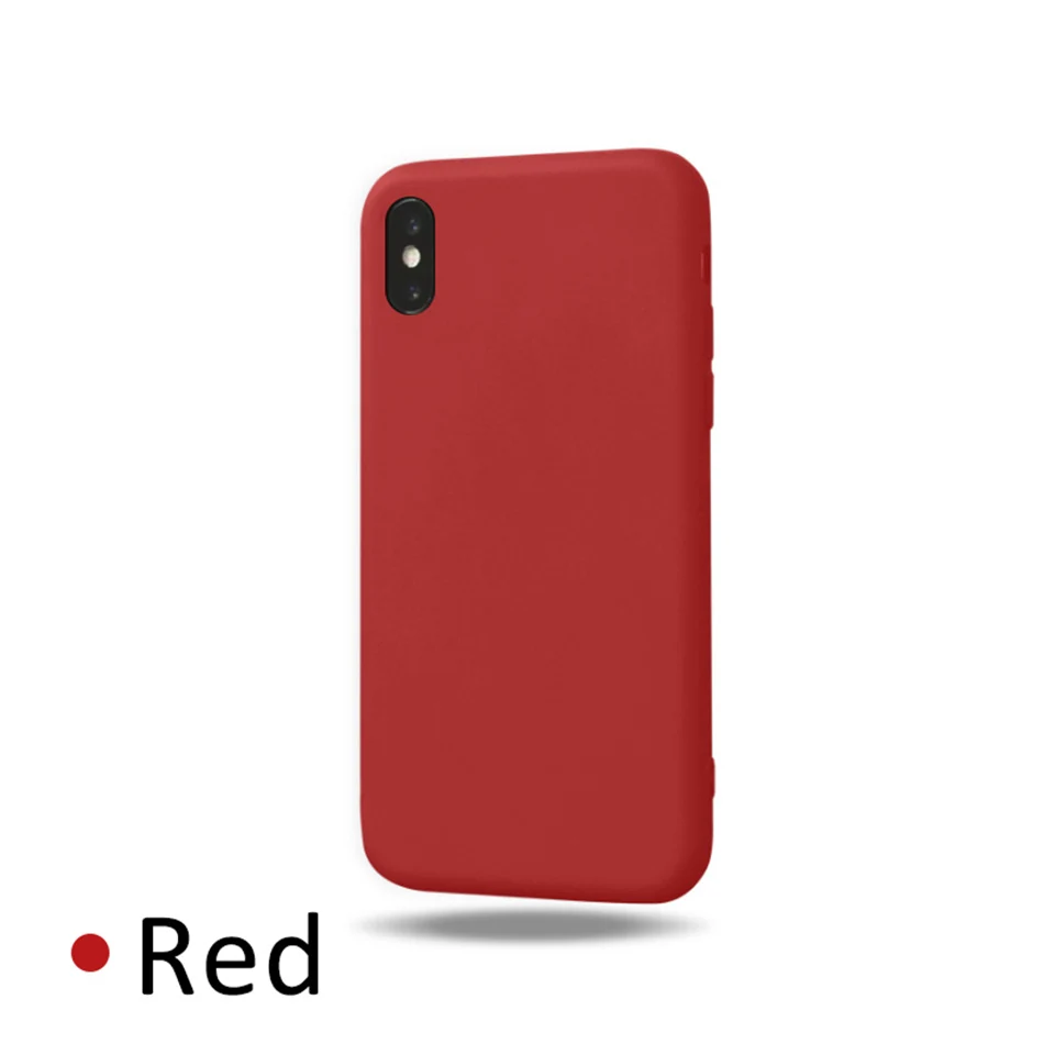 Wine Red Phone Case For iPhone 6 6s Plus XS Max Cover Soft TPU Case For iPhone XR X 8 7 Plus 5 S SE 9