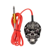 Оптом, с черепом татуировки педаль переключатель управления для татуировки Мощность машина для татуировок пистолет