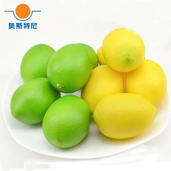 

5pcs big size artificial fruit Plastic Fake Fruit artifical lemon&artificial plastic fake simulated lemon