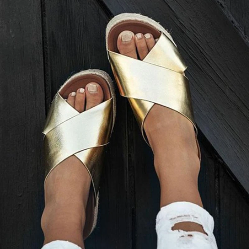 

PUIMENTIUA Flops Female Slides panther Wedges Heels Women Slippers Beach Torridity Casual Ladies Shoes